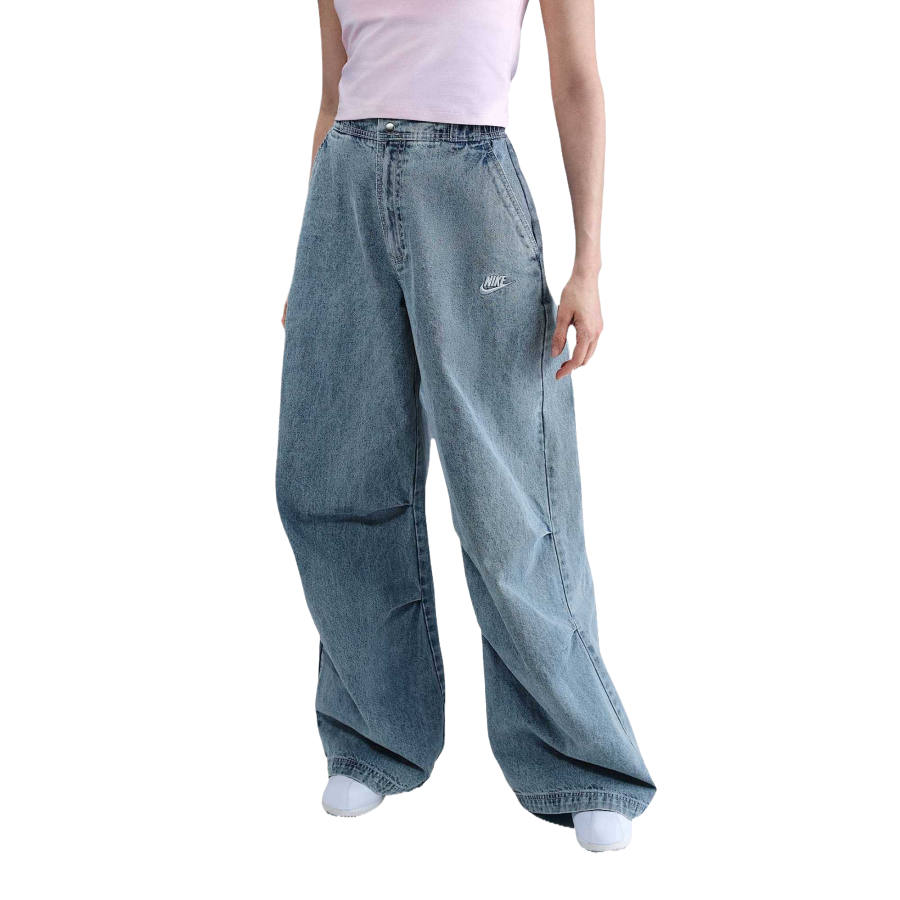 Nike Nike Sportswear Jeans Women's Light Armory Blue Color Moderate Straight Fit Pants