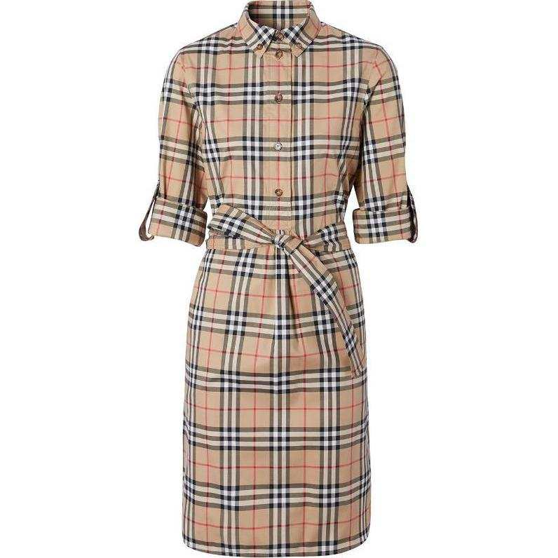 Burberry SS24 Long Sleeved Dress Women's Brown