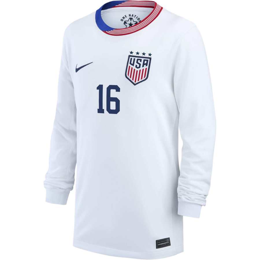 Nike Nike T Shirt United States Soccer Olympic Collection Rose Lavelle USWNT 2024 Stadium Home White Kids'