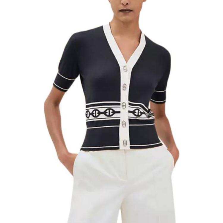 HERMES SS25 Cashmere Sweater Women's Black