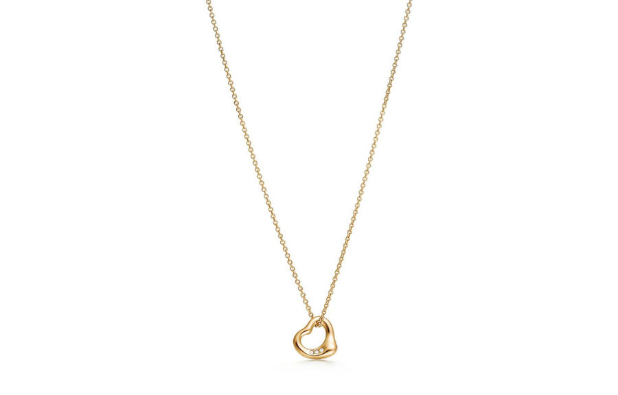 TIFFANY & CO. Elsa Peretti® Diamond Setting 18K Gold Necklaces Women's Gold