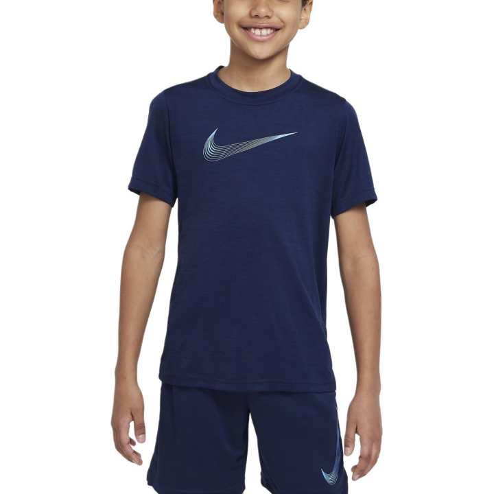 Nike Nike Dri Fit T Shirt Marine Blue Teenagers