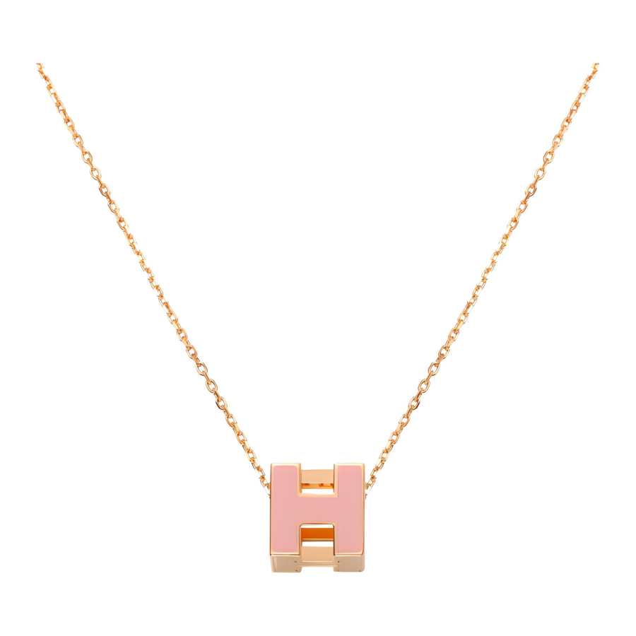 HERMES HERMES Cage D'H Small Block Necklaces Women's