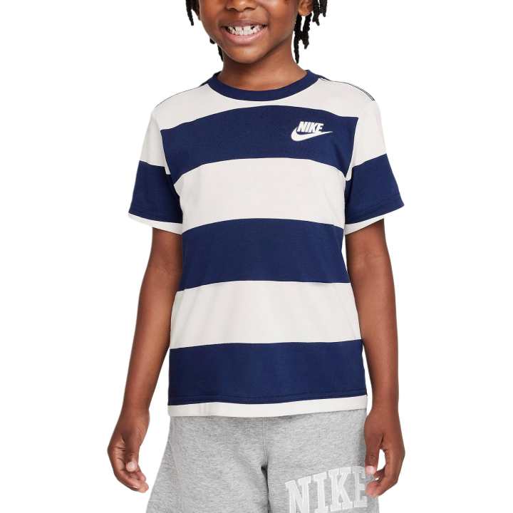 Nike Nike T Shirt Rugby Stripe Midnight Marine Children Aged 3 7 Years Old