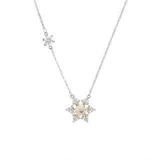 DODOGOGO Synthetic Cubic Zirconia Alloy Necklaces Women's Silver, Box Packaging