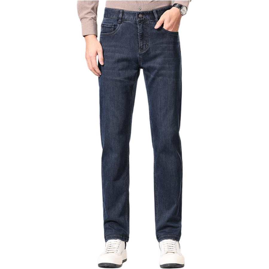 Hodo Jeans Men's Blue Gray Moderate Straight Fit Pants