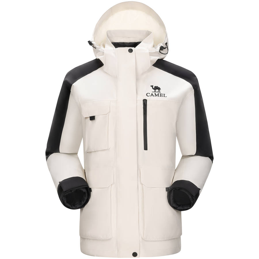 CAMEL All weather Thermal, Waterproof, Water Repellent, Windproof Windbreaker Jacket Women's Warm White