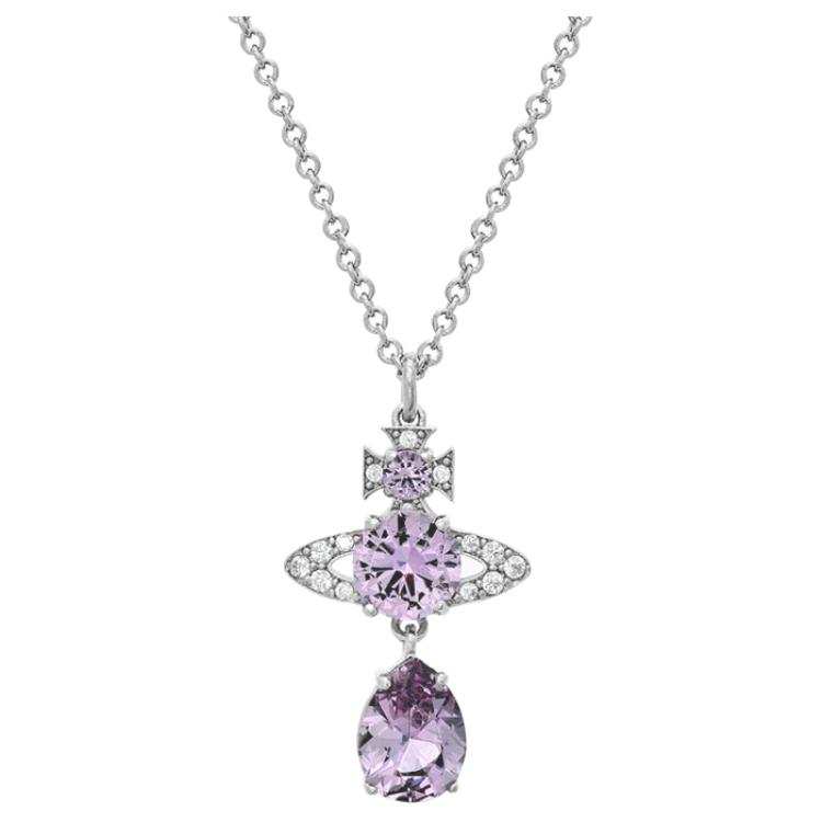 Vivienne Westwood Brass Necklaces Women's Light Purple/Silver Chain