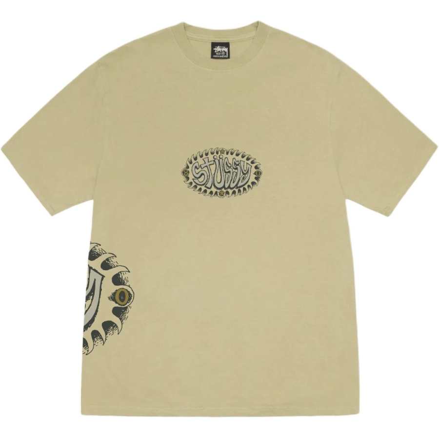 Stussy SS25 WAVE OVAL TEE PIGMENT DYED T Shirt Unisex
