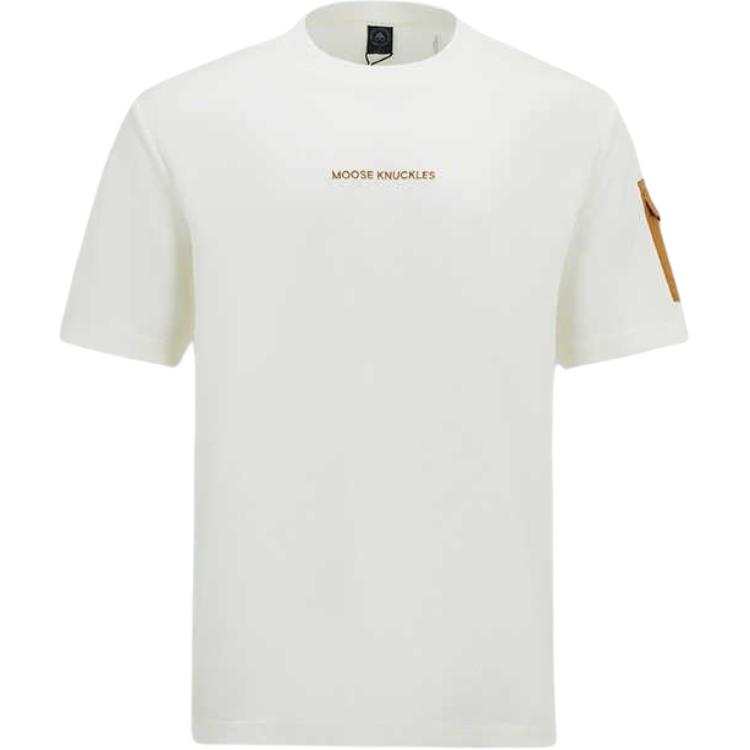 Moose Knuckles T Shirts Men's Crew Neck Moderate Straight Fit