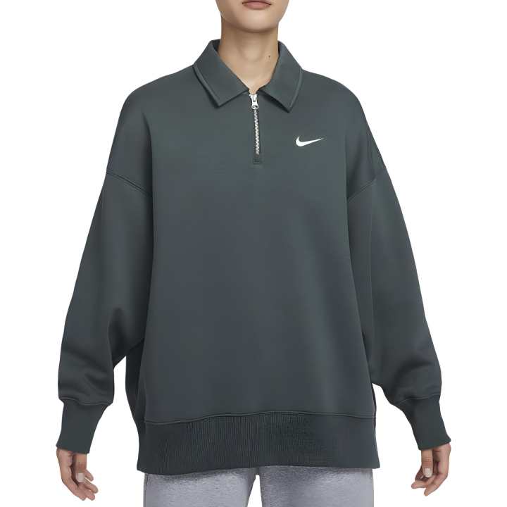 Nike Nike Sweatshirts Women's Green Lapel Moderate Regular