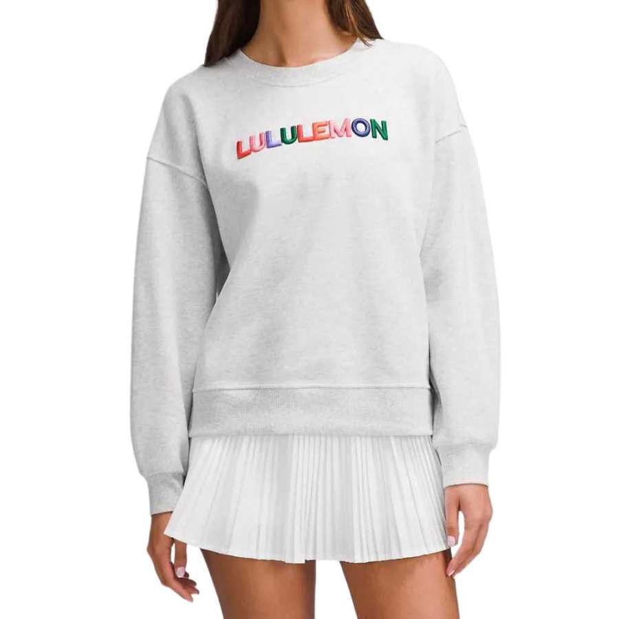 Lululemon Perfectly Oversized Fleece Crew Graphic Sweatshirt Women's