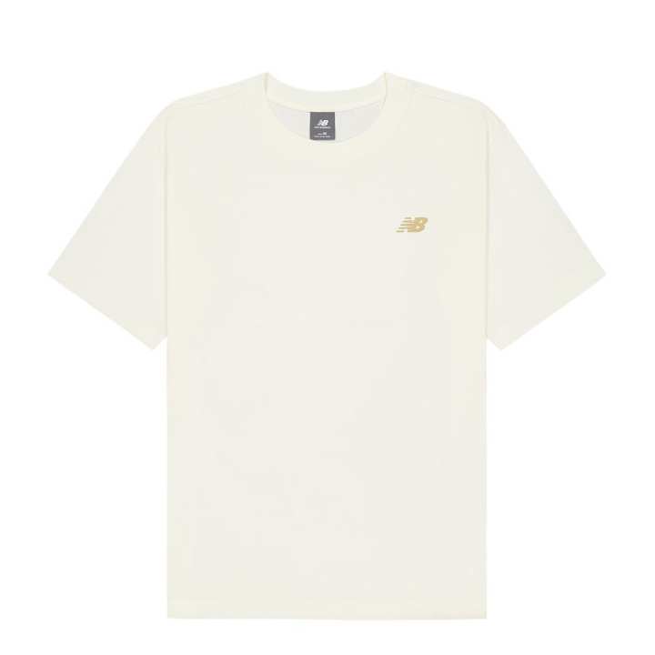 New Balance New Balance T Shirts Men's Ivory White Crew Neck Moderate
