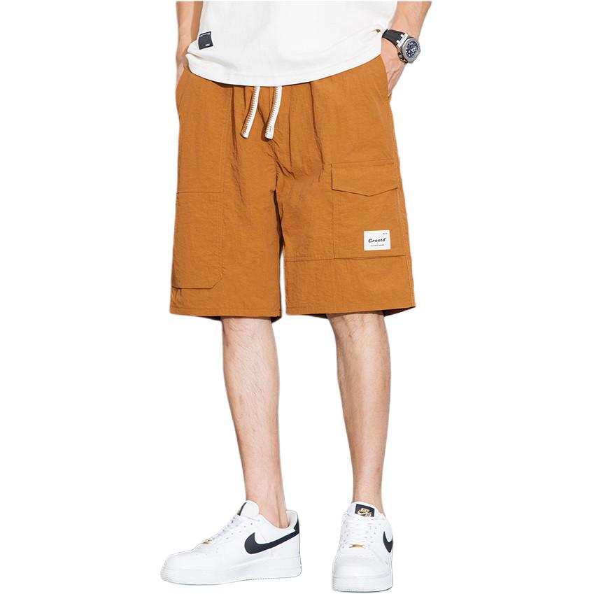 Tonlion Casual Shorts Unisex Dark Coffee Thin