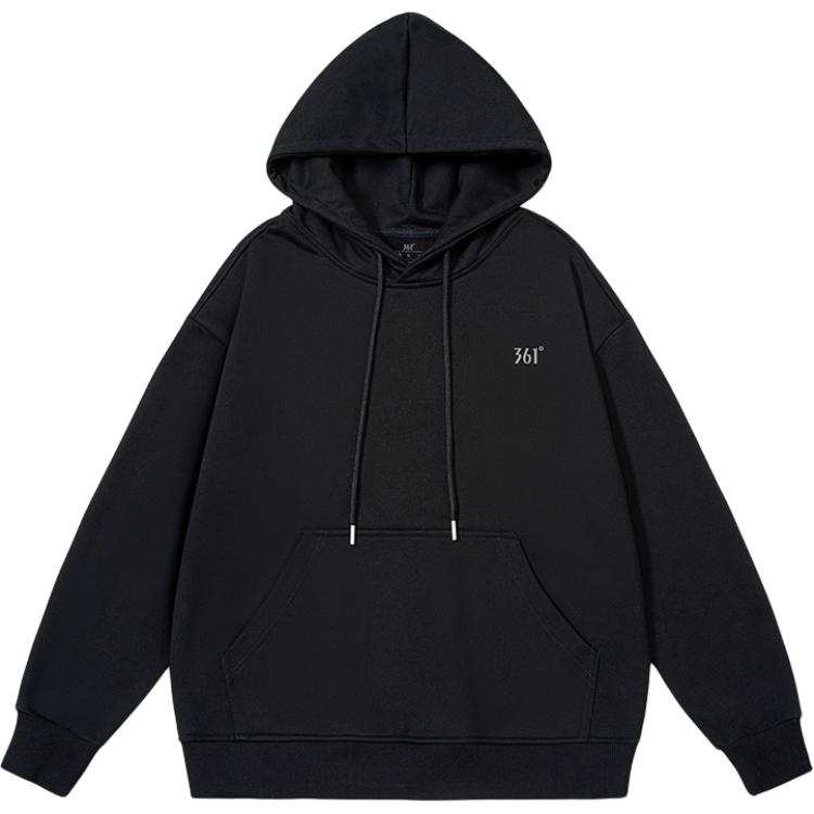 361° Sweatshirts Unisex Super Black Hooded Moderate Regular