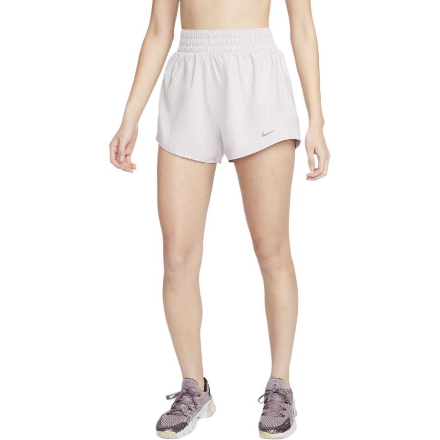 Nike Nike One Dri Fit High Waisted 3' Brief Lined Shorts Casual Shorts Women's Platinum Purple