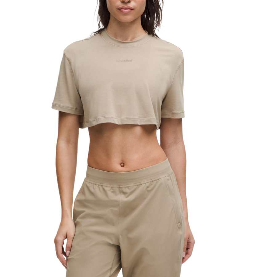 Lululemon Drop Shoulder Sleeve T Shirt Women's Sheer Oak