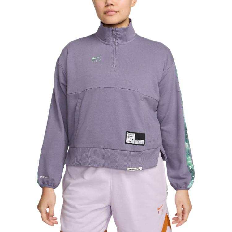 Nike Nike Swoosh Fly Women's Dri FIT Oversized 1/4 Zip French Terry Basketball Top