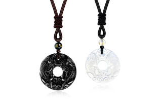 IWE Obsidian Chalcedony Exclusive Hand Woven Rope Necklace Unisex
