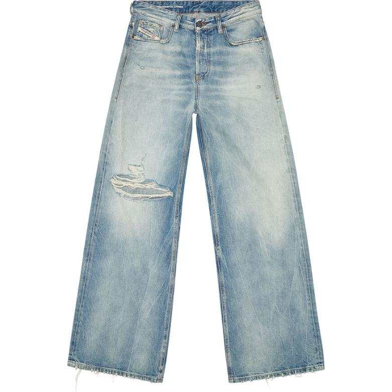DIESEL Women's 1996 D Sire 09h58 Straight Jeans Light Blue