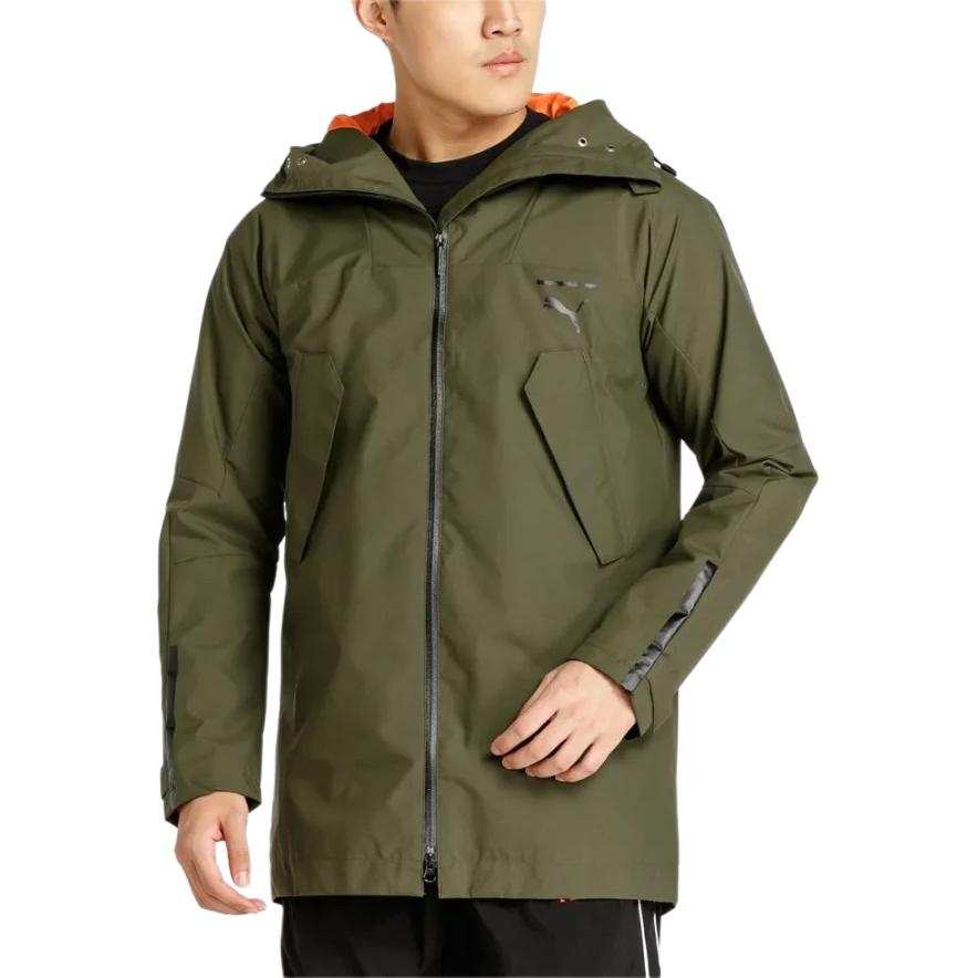 PUMA Trench Coats Men's Green Hooded Moderate Other