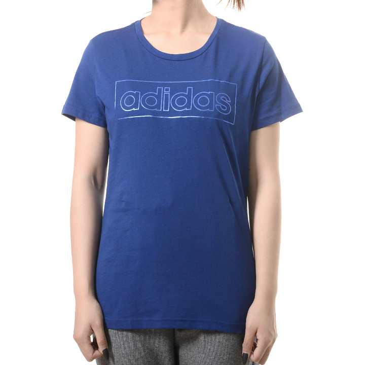 Adidas Adidas T Shirts Women's Blue Crew Neck Moderate