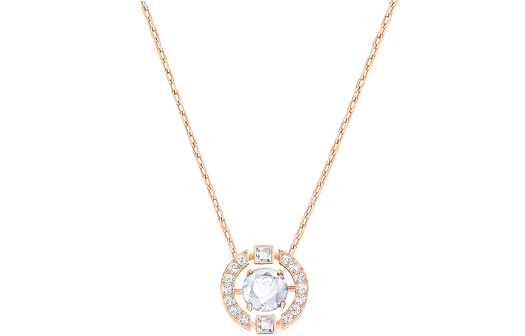 Swarovski Una Faux Crystal Stone Necklaces Women's Rose Gold