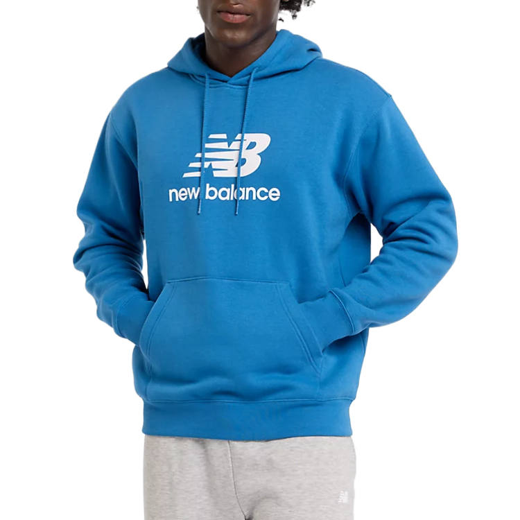 New Balance New Balance Sport Essentials Fleece Logo Hoodie Sweatshirt Men's Blue