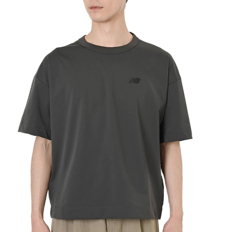 New Balance New Balance T Shirts Unisex Dark Gray Crew Neck Moderate