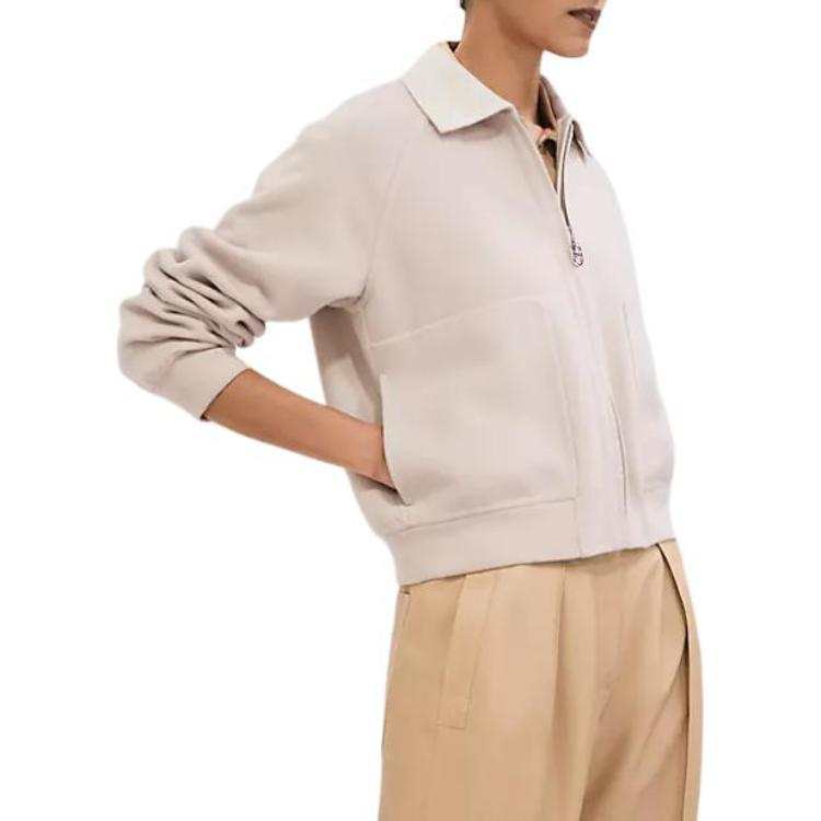 HERMES HERMES Jackets Women's Ecru Lapel Moderate Other