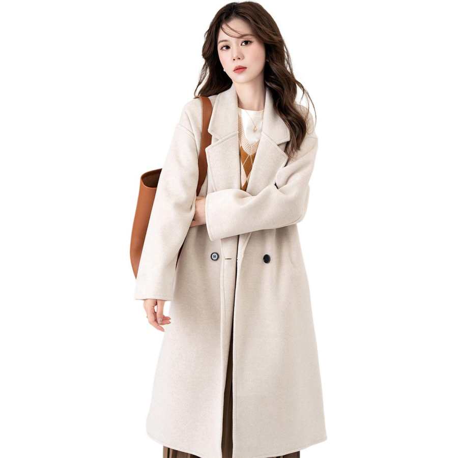 BALENO Coats Women's Lapel Thickened Straight Fit