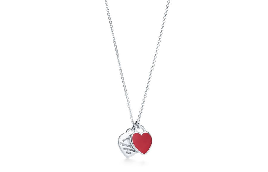TIFFANY & CO. Return To Tiffany Collection 925 Sterling Silver Enamel Necklaces Women's Silver/Red