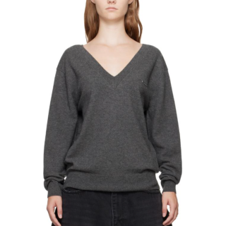 WE11DONE Sweaters Women's Gray V Neck Moderate Other