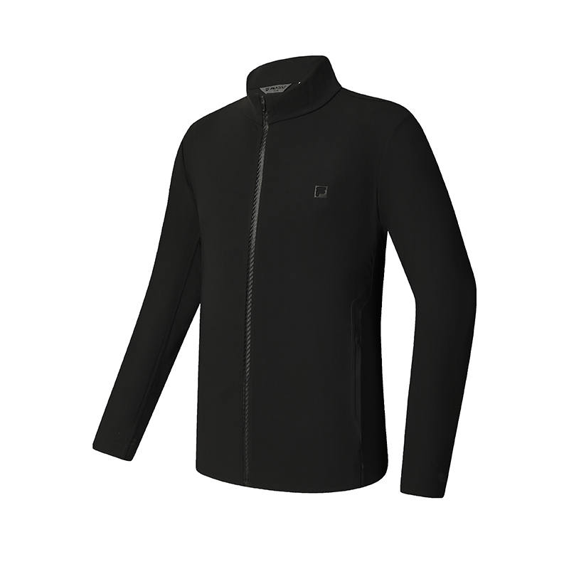FILA Golf Jackets Men's Pitch Black Stand Collar Moderate Other