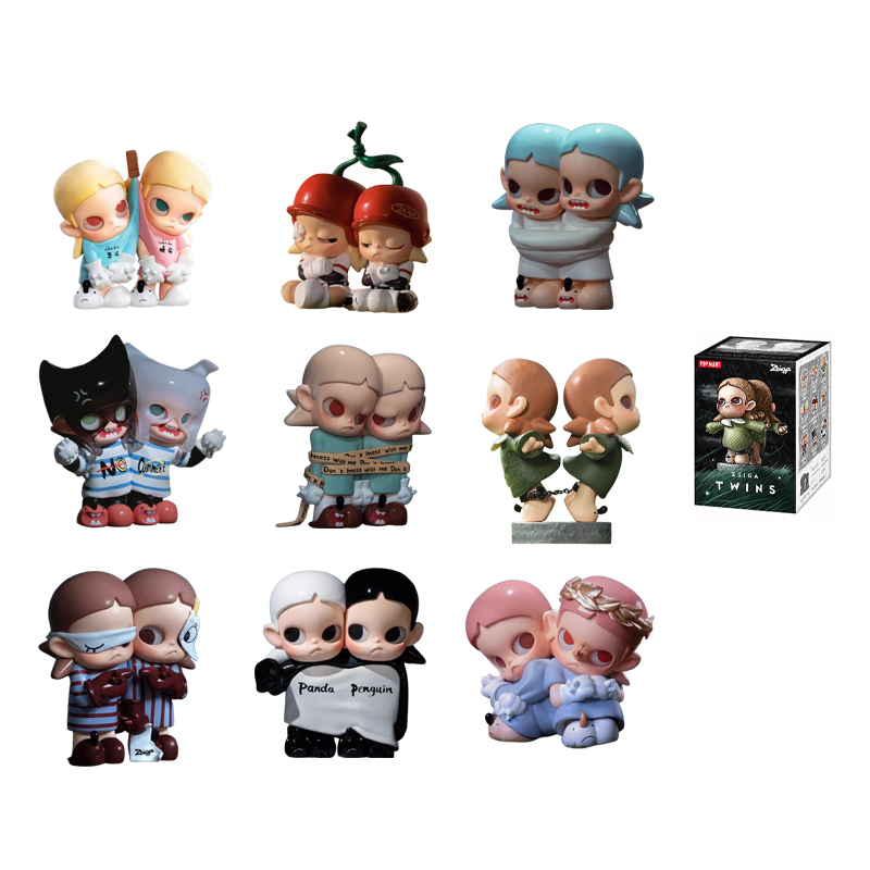 POP MART Zsiga Little Twin Stars Collection, 3 Mystery Boxes Single Mystery Box/Full Box 9 Pcs