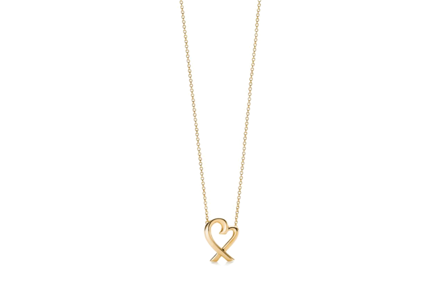 TIFFANY & CO. Pre Owned 10's 18kt Yellow Gold Loving Heart Necklace