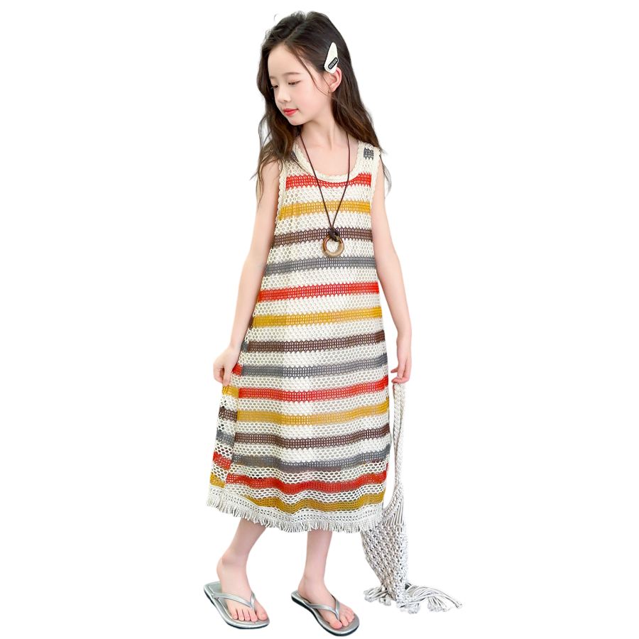 Lanza Lanza Kids Dresses Crew Neck Moderate Long