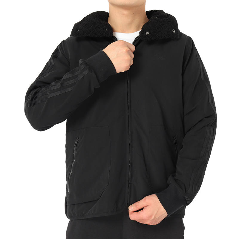 Adidas Adidas Sportlife Fleece Lined Thermal Casual Hooded Puffer Jacket Men's