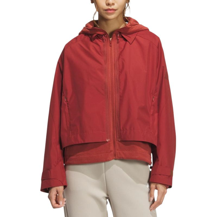Adidas Adidas Jackets Women's Soft Red Hooded Moderate Other