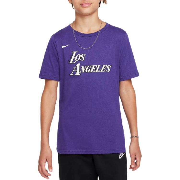 Nike Nike x NBA Los Angeles Lakers T Shirt Purple Teenagers