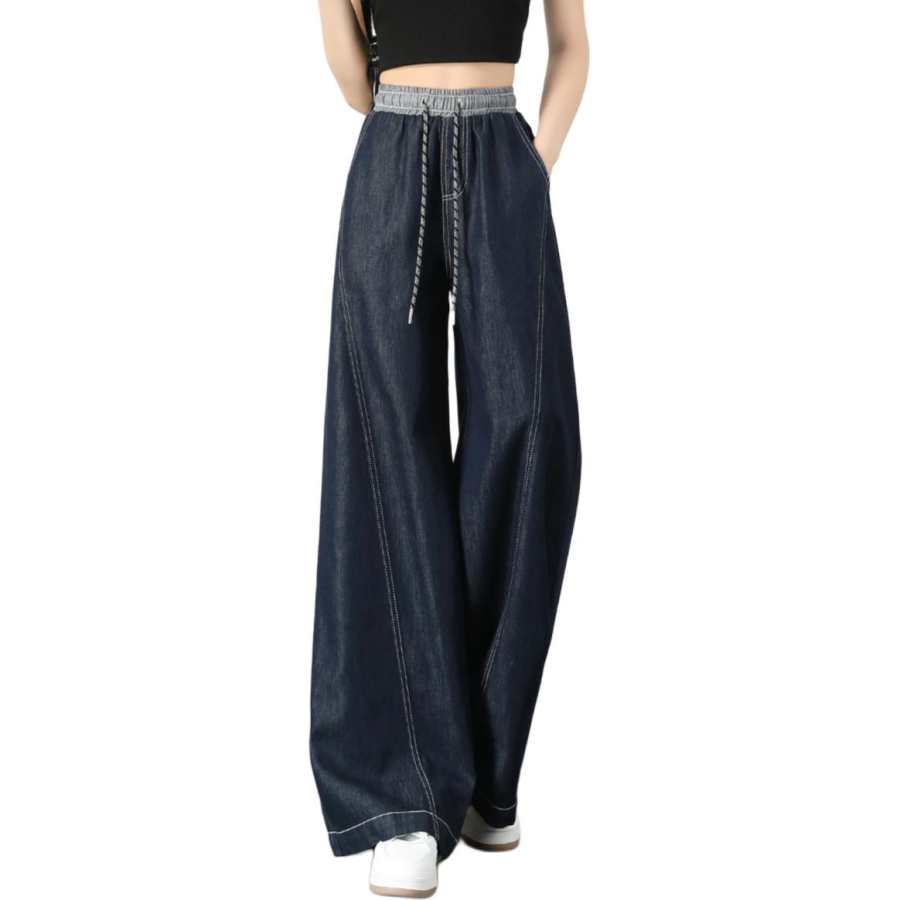 BALENO Jeans Women's Dark Blue Moderate Wide Leg Pants