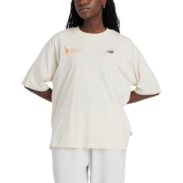 New Balance New Balance NYC Marathon GraphicTCS Drop Shoulder Sleeve T Shirt Women's Linen