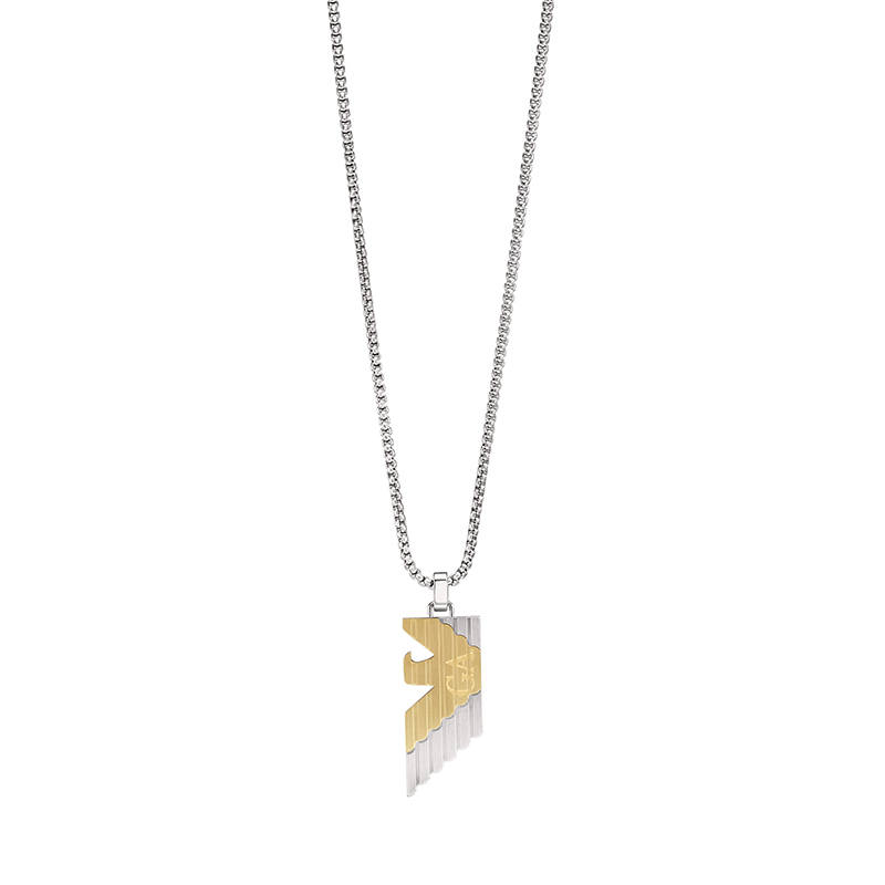 EMPORIO ARMANI EMPORIO ARMANI Stainless Steel Necklaces Men's Gold/Silver
