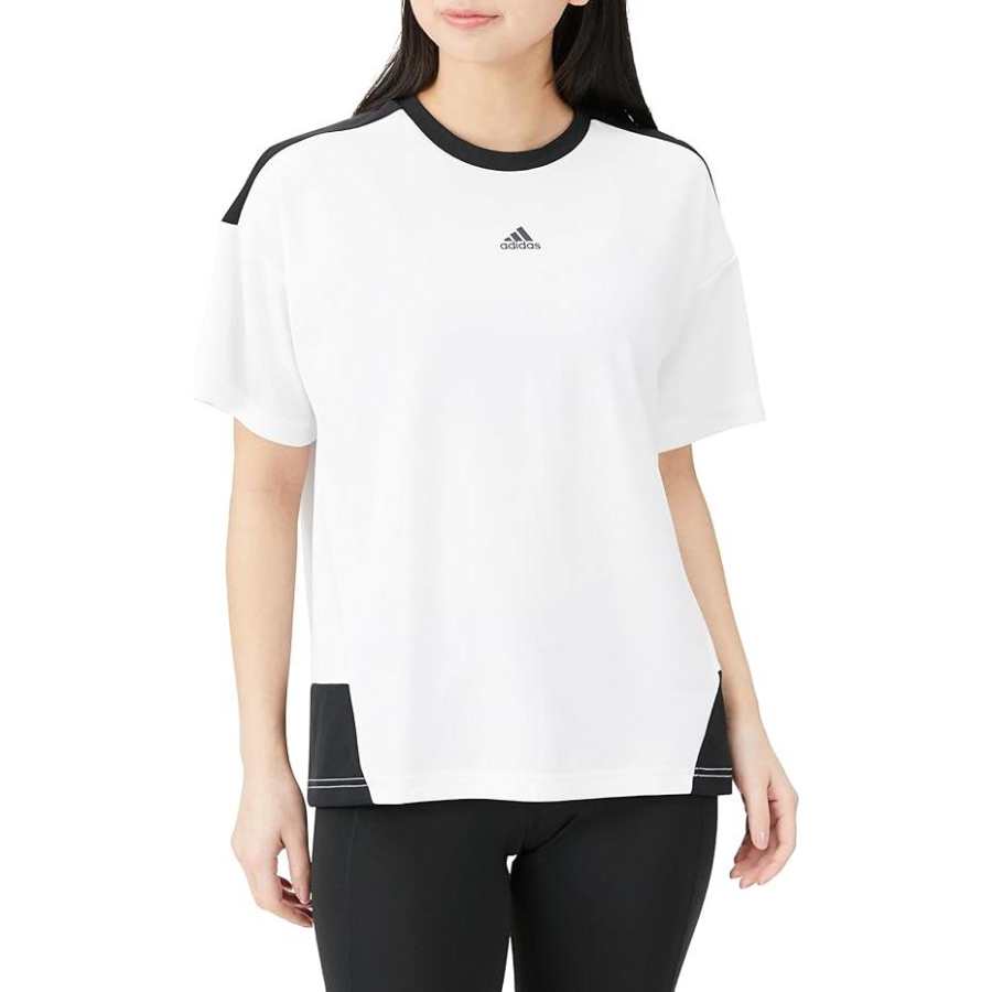 Adidas Adidas T Shirts Women's White Crew Neck Moderate Straight Fit