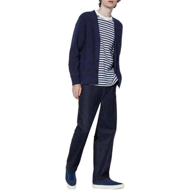 UNIQLO Denim Collection Jeans Men's Dark Blue Moderate Straight Fit Pants