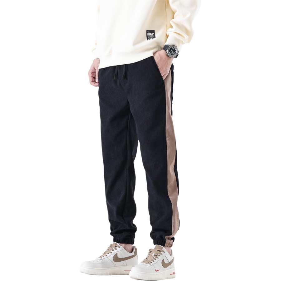 Tonlion Casual Pants Unisex Moderate Cuffed Pants