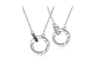 Lady Go 925 Sterling Silver Synthetic Cubic Zirconia Necklaces Unisex