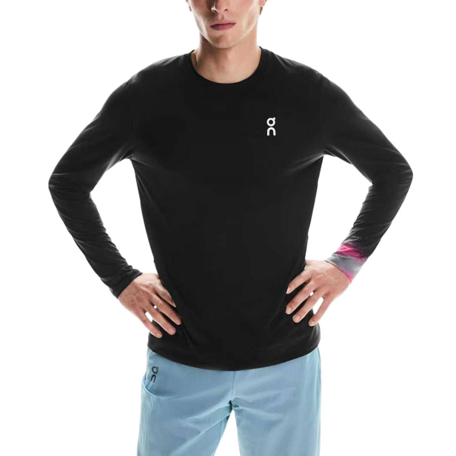 On Court Tennis Tops Men's Black Crew Neck Moderate