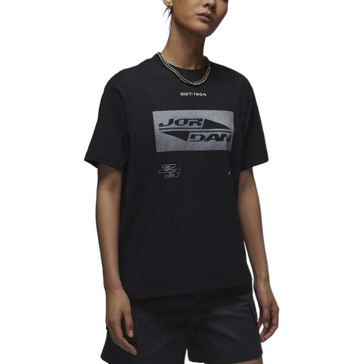 Jordan Jordan T Shirts Women's Black Crew Neck Moderate