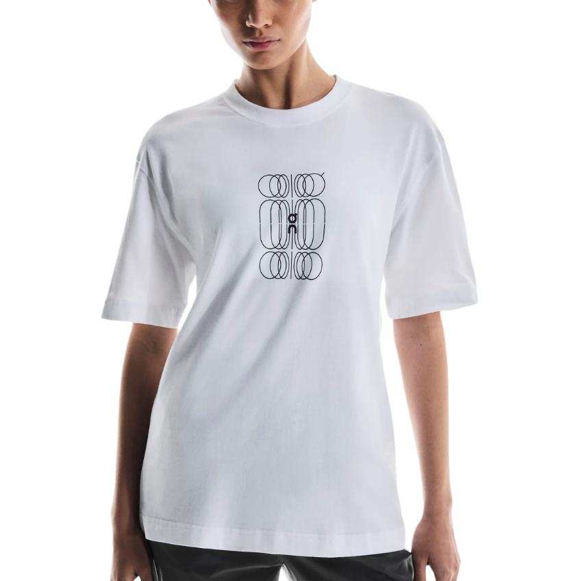 On Club Drop Shoulder Sleeve T Shirt Women's White/Black